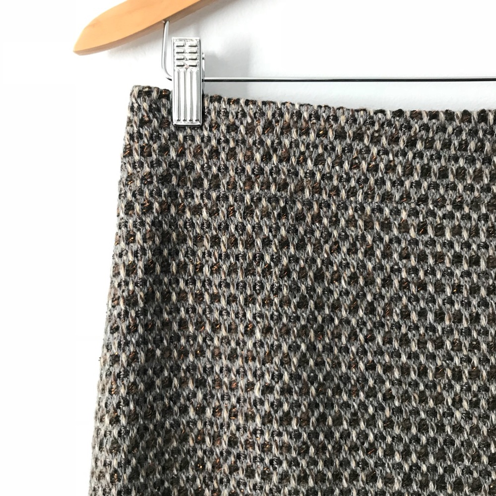 J. Crew Wool & Metallic Thread Tweed Pencil Skirt - Picture 5 of 8